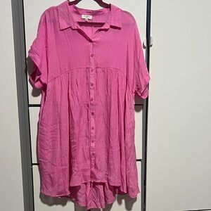 Umgee Asymmetrical Pink Women's Dress